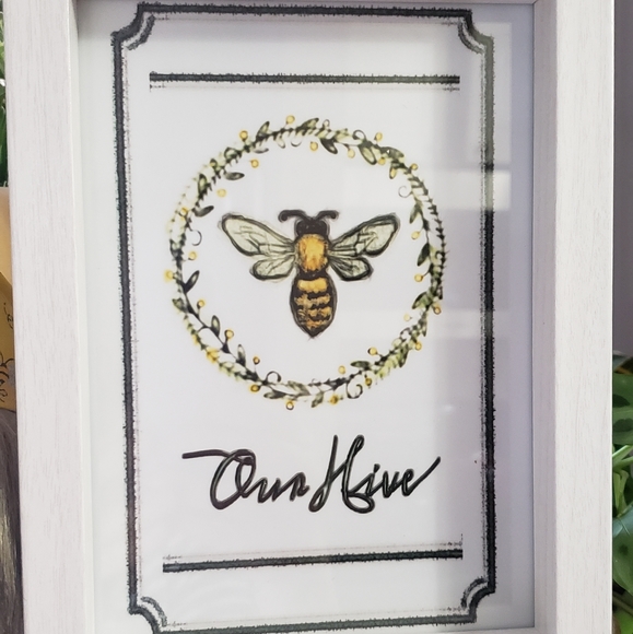 5 x 7 Our Hive picture with frame. White mdf. - Picture 2 of 4
